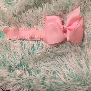 Pink headband bow